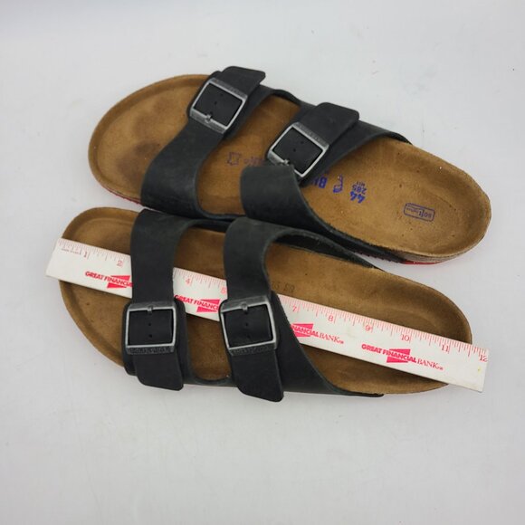 Black Arizona Birkentstocks Soft Footbed Red Vibram Sole Mens 44 Regular Fit main image 5